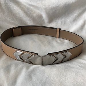 BCBGMaxAzria tan waist belt, vegan leather, XS/S